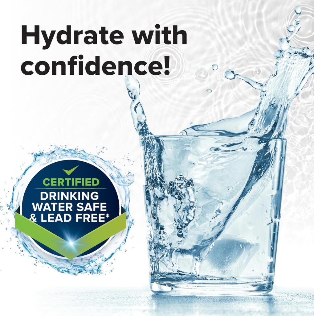 Camco TastePURE 25-Ft Water Hose - RV Drinking Water Hose Contains No Lead, No BPA  No Phthalate - Features Diamond-Hatch Reinforced PVC Design - 5/8” Inside Diameter, Made in the USA (22783)