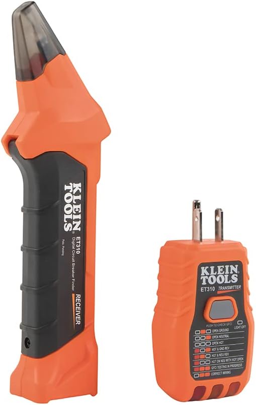 Klein Tools ET310 AC Circuit Breaker Finder, Electric and Voltage Tester with Integrated GFCI Outlet Tester
