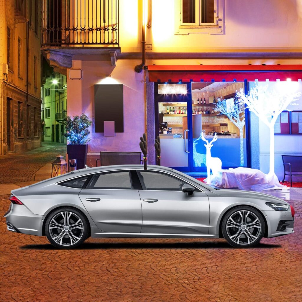 MOMONI Premium Reindeer Car Kit Antlers, Nose, Tail- Rudolph Set Reindeer Christmas Decoration Car Costume Auto Accessories