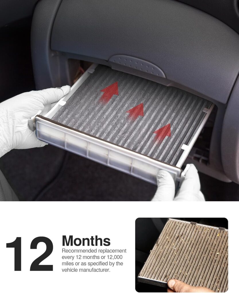 Puroma Cabin Air Filter with Activated Carbon, Replacement for CP134, CF10134, Honda  Acura, Civic, CR-V, Odyssey, CSX, ILX, MDX, RDX, AT134 (1 pc)
