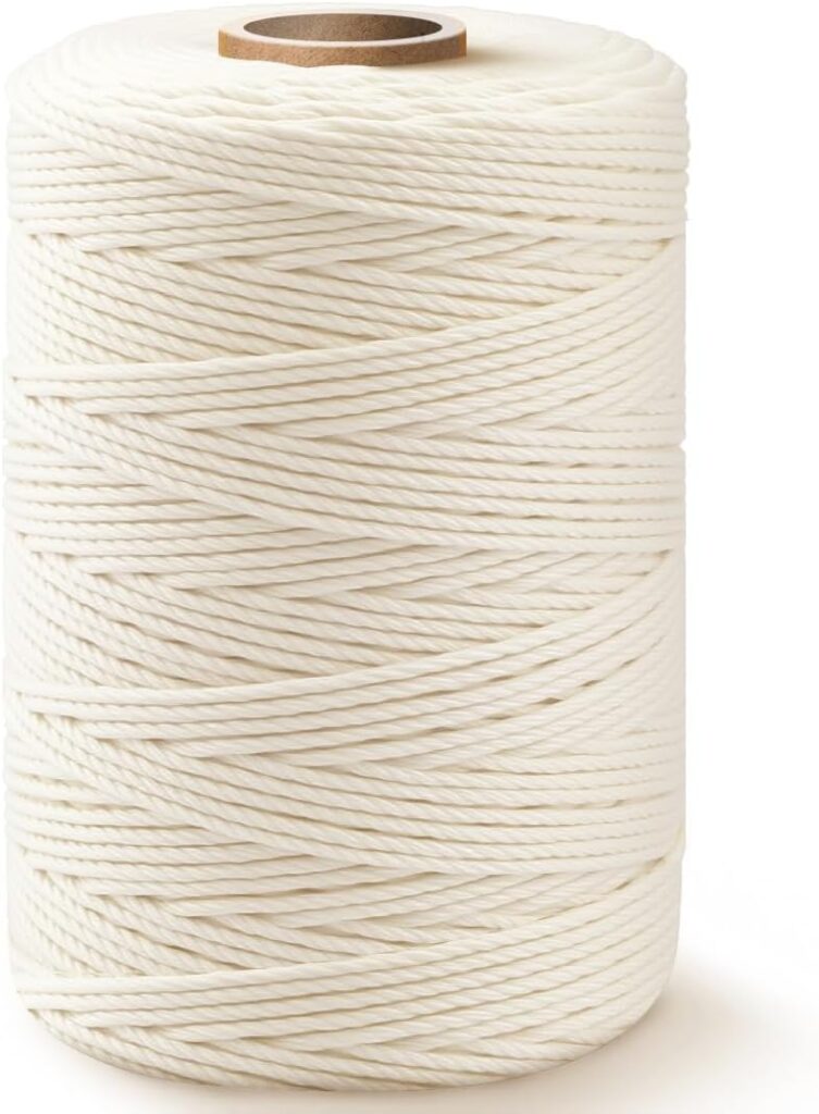 SMARTCASUAL 600 Feet 2mm Cotton Butcher Twine String Soft Food Safe for Cooking Craft Baker Kitchen Meat Turkey Sausage Roasting Gift Wrapping Gardening Crocheting Knitting