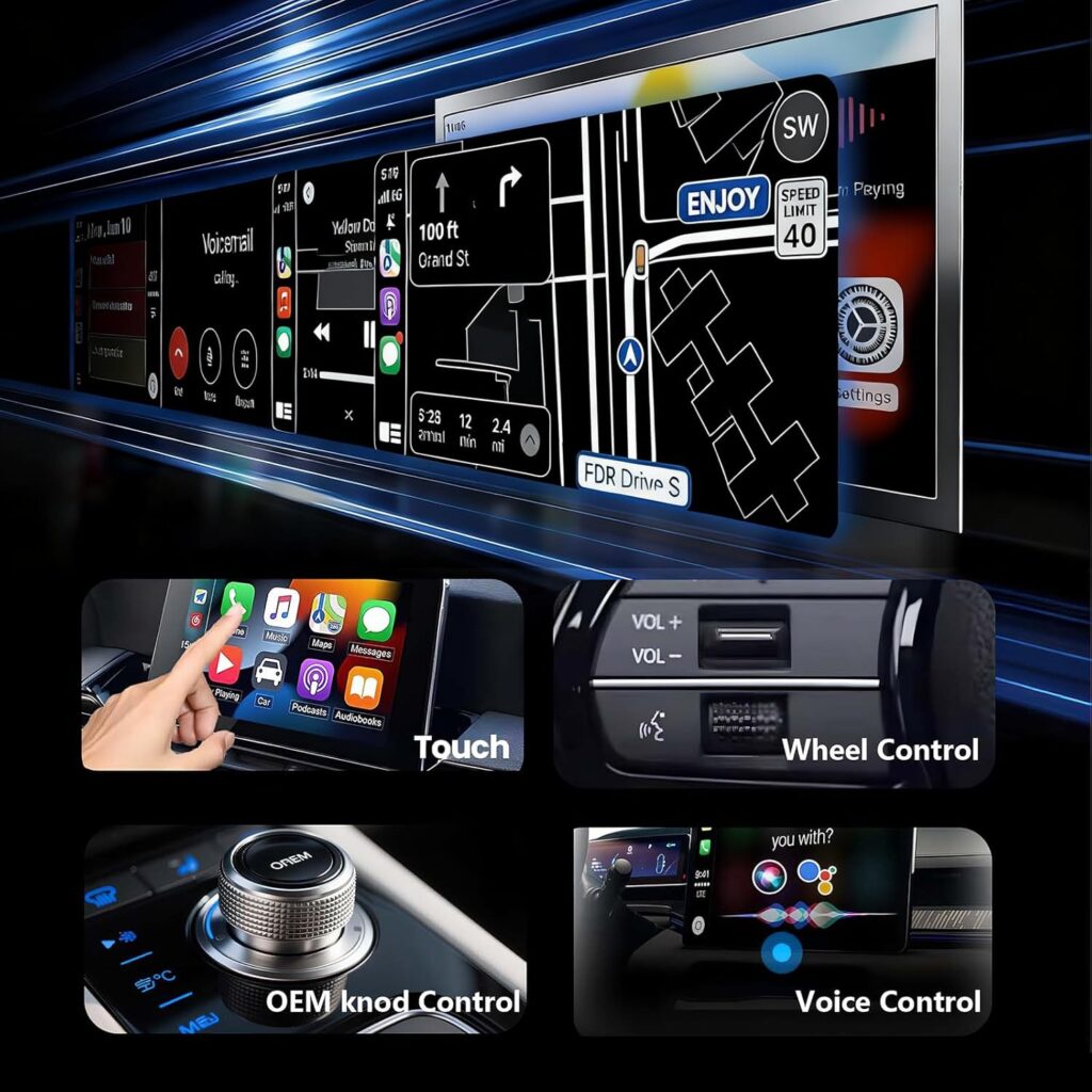 2026 Upgraded Wireless CarPlay Adapter - Fast Auto-Connect, Stable Connection, Mini Size Plug  Play Adapter for iPhone  Android Auto Compatible Cars