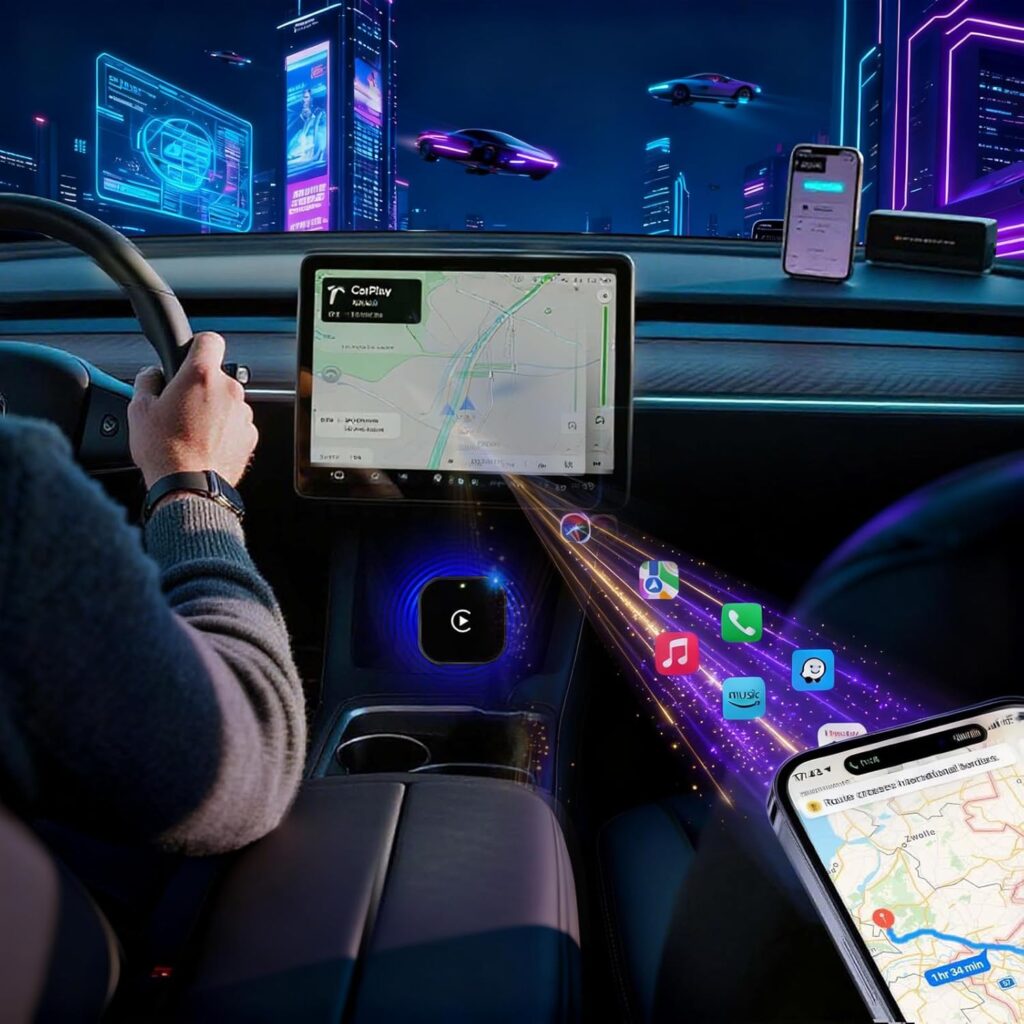 2026 Upgraded Wireless CarPlay Adapter - Fast Auto-Connect, Stable Connection, Mini Size Plug  Play Adapter for iPhone  Android Auto Compatible Cars