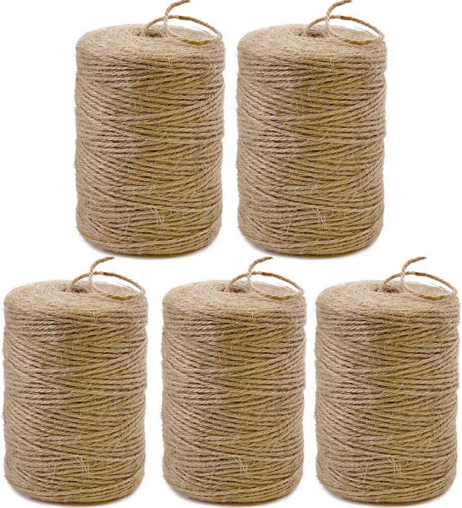 2Pack 2mm Natural Jute Twine String Feet Long Twine String for Crafting Gardening Gift Wrapping Macrame DIY Home Decor (Brown-800Feet/Roll) 2Pack 2mm Natural Jute Twine String Feet Long Twine String for Crafting Gardening Gift Wrapping Macrame DIY Home Decor (Brown-800Feet/Roll)