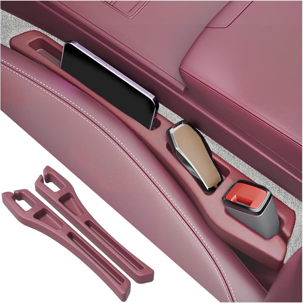 2PCS Car Seat Gap Filler Organizer,2 in Car Gap Filler with Fill and Storage Function for Storing Phones Keys Cards,Universal Multifunctional No Drop Seat Guard for Cars