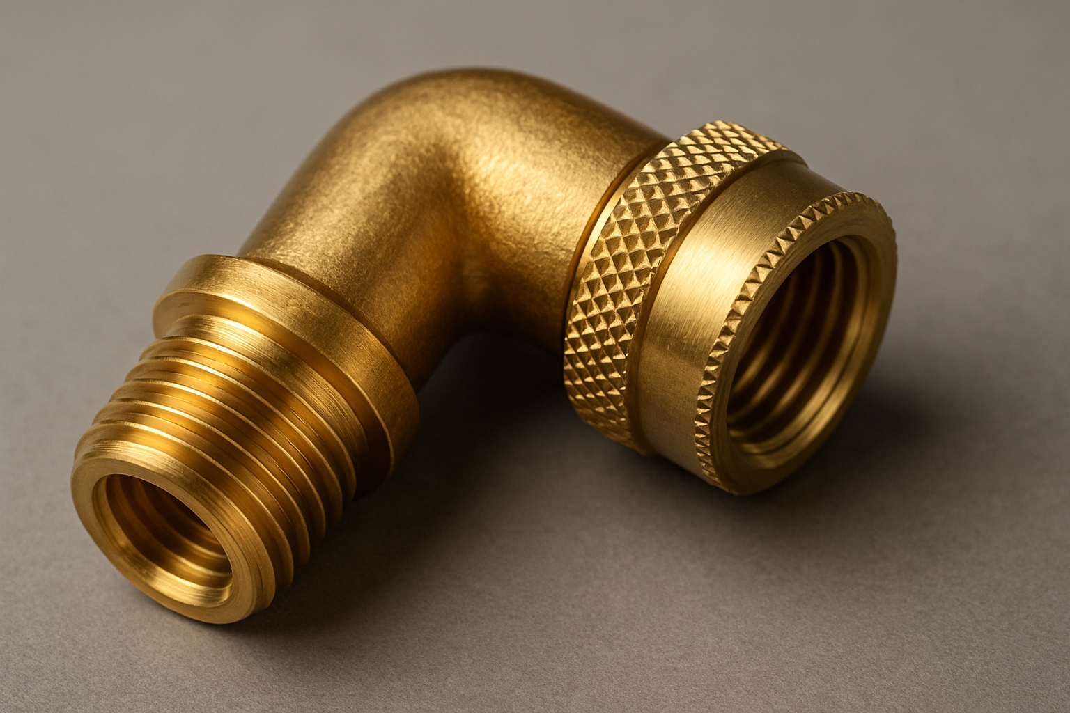 90-Degree Hose Elbow For RVs — Solid Brass Construction, Features Convenient Easy Grip Connector,For RV Water Hoses, Residential Outdoor Faucets, & More — 1-Pack
