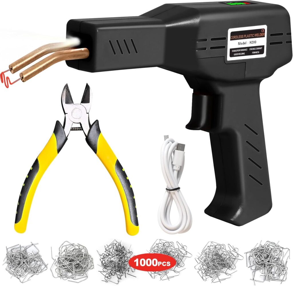 ATOLS Upgraded Plastic Welder, 1000PCS Staples, Pure Copper Transformer, Rapid Heating, Plastic Welding Kit, Hot Stapler Kit, Plastic Welder Gun Kit, Car Bumper Repair Kit, Plastic Repair Kit
