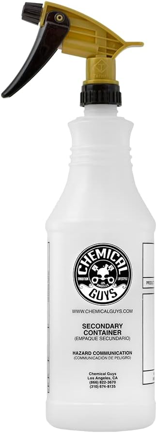 Chemical Guys ACC_130 Professional Chemical Guys Chemical Resistant Heavy Duty Bottle and Sprayer, oz