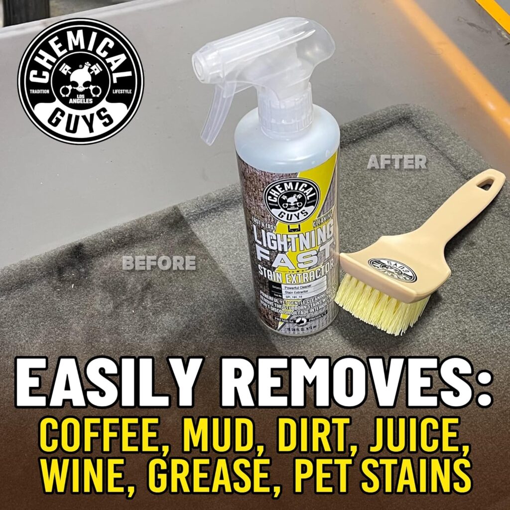 Chemical Guys Lightning Fast Carpet and Upholstery Stain Extractor - Chemical Guys Carpet Cleaner, Great for Fabric, Upholstery, Cars, Home, Office, Furniture, and More, Fresh Scent - oz