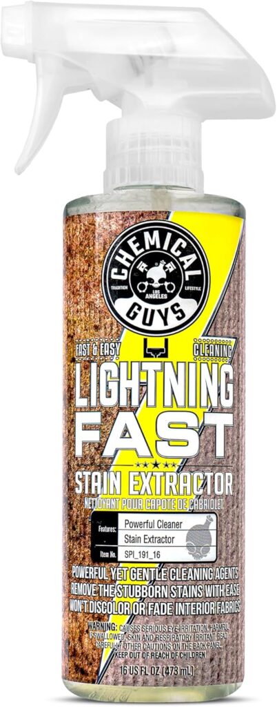 Chemical Guys Lightning Fast Carpet and Upholstery Stain Extractor - Chemical Guys Carpet Cleaner, Great for Fabric, Upholstery, Cars, Home, Office, Furniture, and More, Fresh Scent - oz