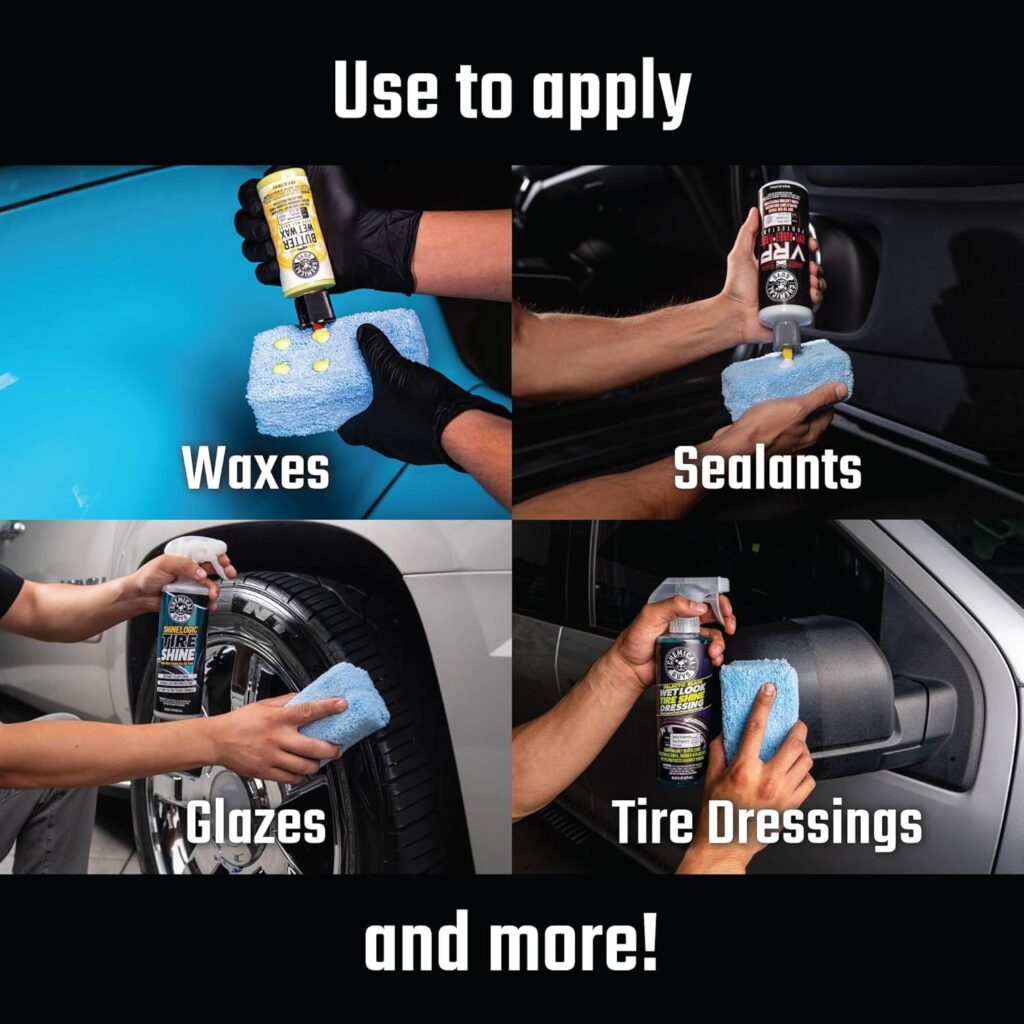Chemical Guys Premium Grade Microfiber Applicator Pads - Pack - Ultra-Soft Foam Core Detailing Pads for Wax, Sealant, Dressing, Interior  Exterior Car Care (MIC_292_02)