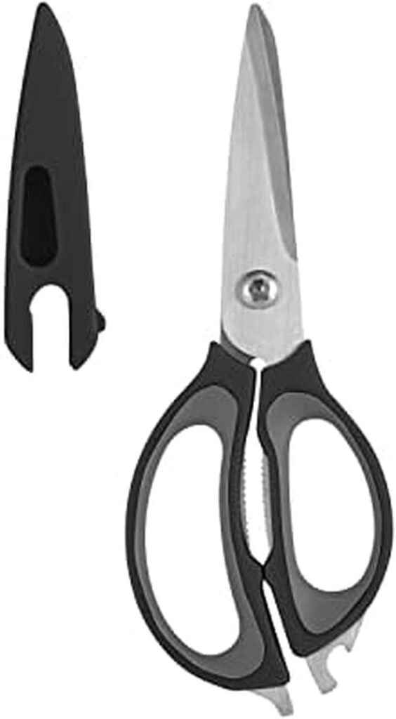 Farberware 4-in-1 Kitchen Shears, 2-Piece, Aqua and Gray Farberware 4-in-1 Kitchen Shears, 2-Piece, Aqua and Gray