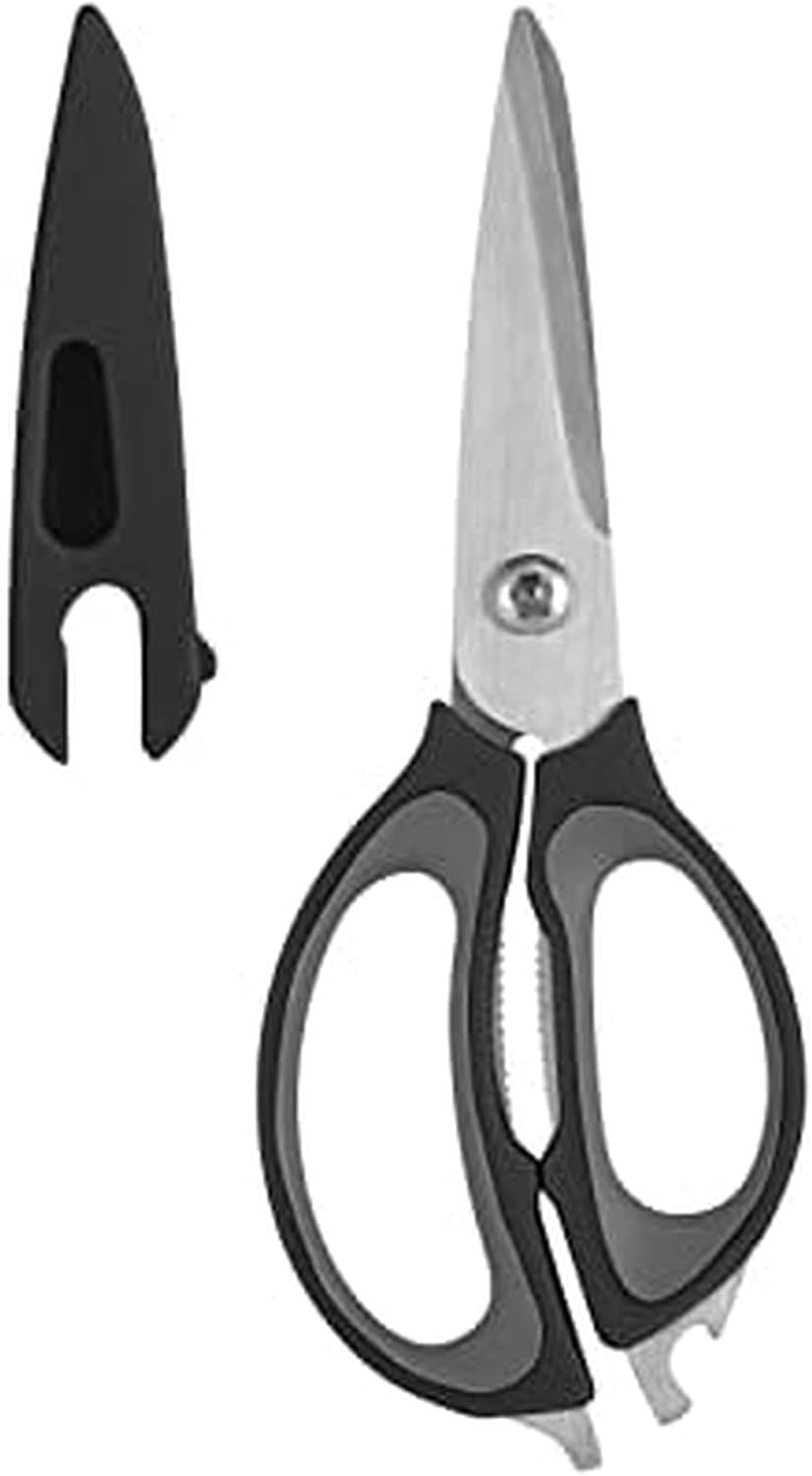 Farberware 4-in-1 Kitchen Shears, 2-Piece, Aqua and Gray