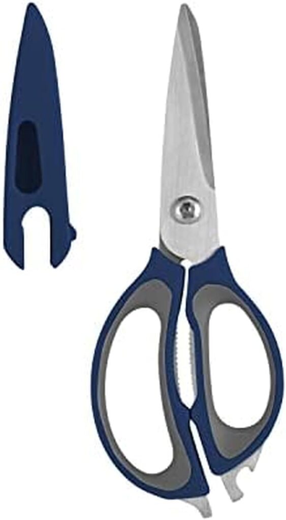 Farberware 4-in-1 Kitchen Shears, 2-Piece, Aqua and Gray Farberware 4-in-1 Kitchen Shears, 2-Piece, Aqua and Gray