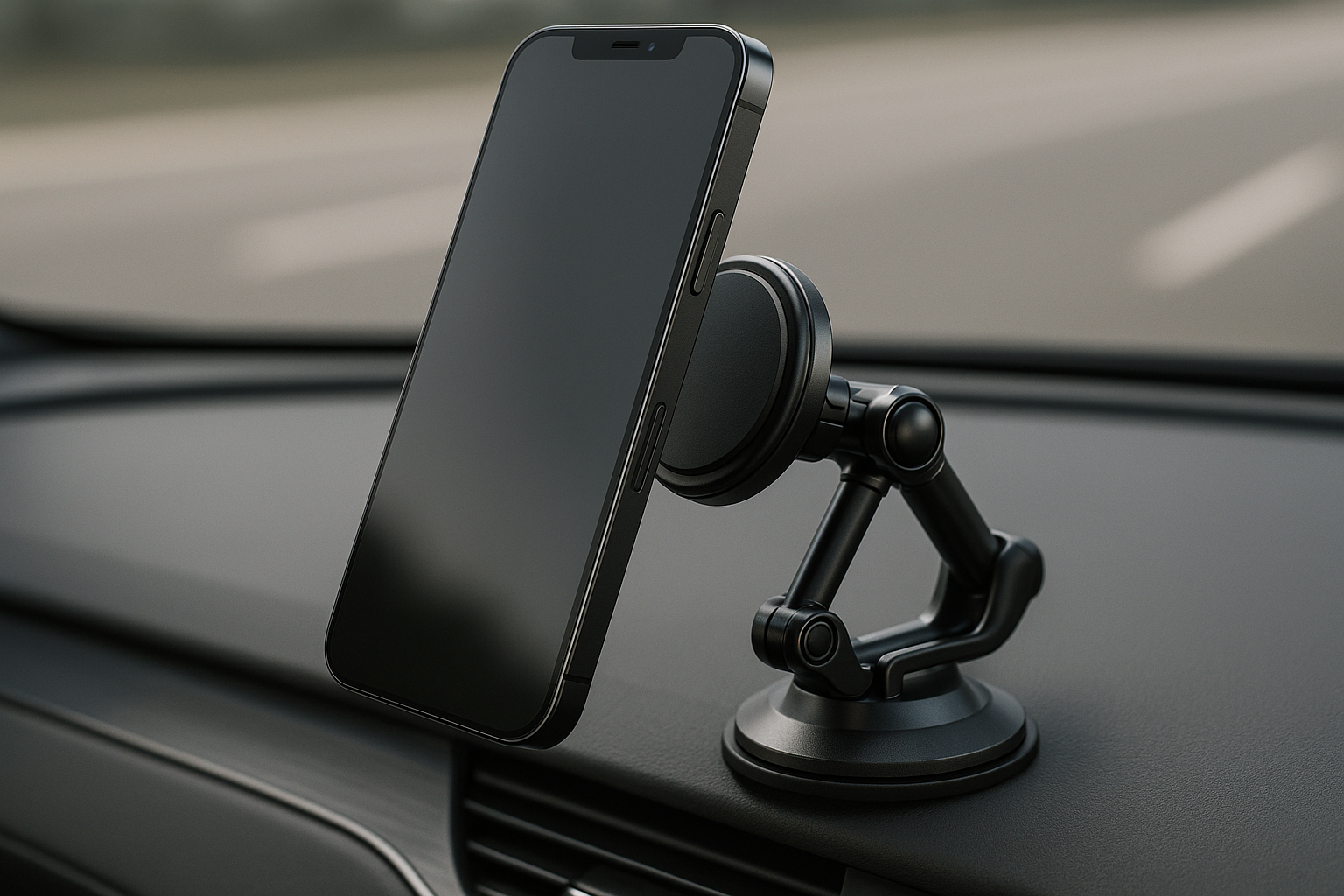 Magnetic Phone Holder for Car 2026 Heavy Duty Model 360° Adjustable Vacuum Suction Car Magsafe Phone Mount Cell Phone Holders for Your Car for iPhone 16 Pro Max 15 14 13 12 Plus (Metal Stand Rotor)
