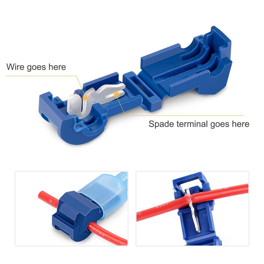 Nilight - 50004R Pcs/60 Pairs Quick Splice Wire Terminals T-Tap Self-stripping with Nylon Fully Insulated Male Quick Disconnects Kit, Years Warranty Nilight - 50004R Pcs/60 Pairs Quick Splice Wire Terminals T-Tap Self-stripping with Nylon Fully Insulated Male Quick Disconnects Kit, Years Warranty