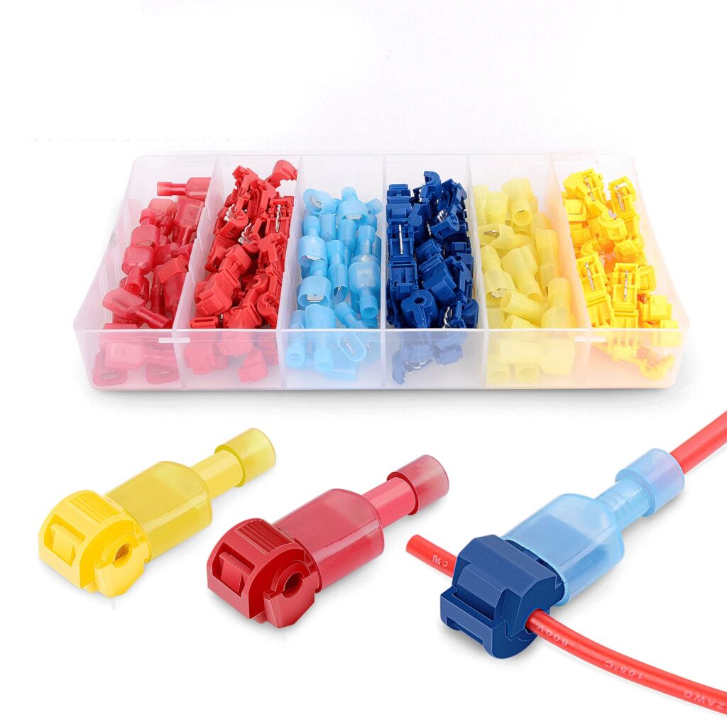 Nilight - 50004R Pcs/60 Pairs Quick Splice Wire Terminals T-Tap Self-stripping with Nylon Fully Insulated Male Quick Disconnects Kit, Years Warranty Nilight - 50004R Pcs/60 Pairs Quick Splice Wire Terminals T-Tap Self-stripping with Nylon Fully Insulated Male Quick Disconnects Kit, Years Warranty