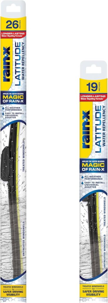 Rain-X Repellency Water Repellent Wiper Blades, Windshield Wipers (Pack of 2), All Weather Streak-Free for Enhanced Visibility w/Water Repellency Formula [Amazon Exclusive]