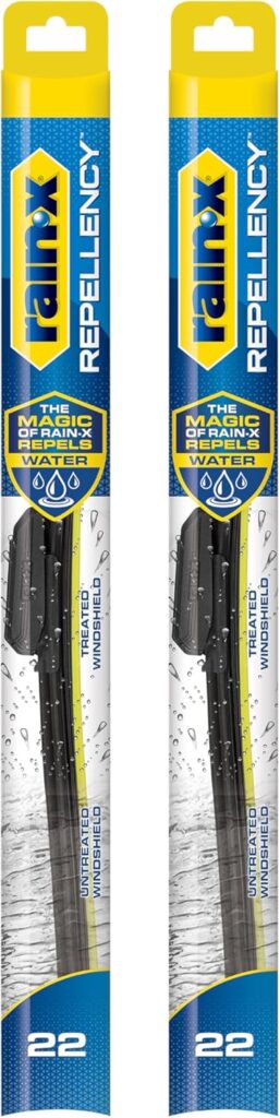 Rain-X Repellency Water Repellent Wiper Blades, Windshield Wipers (Pack of 2), All Weather Streak-Free for Enhanced Visibility w/Water Repellency Formula [Amazon Exclusive]