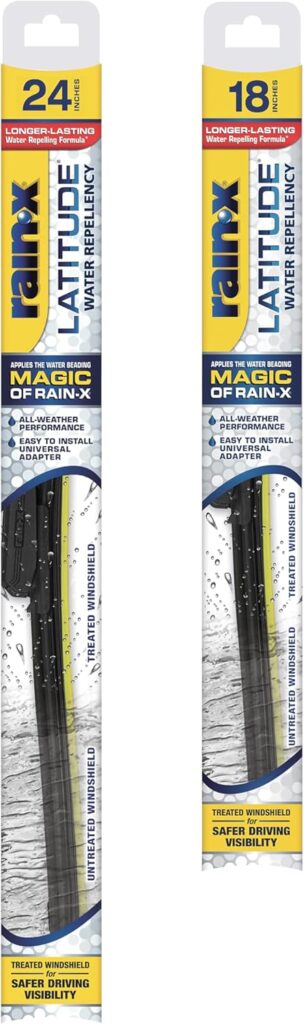 Rain-X Repellency Water Repellent Wiper Blades, Windshield Wipers (Pack of 2), All Weather Streak-Free for Enhanced Visibility w/Water Repellency Formula [Amazon Exclusive]