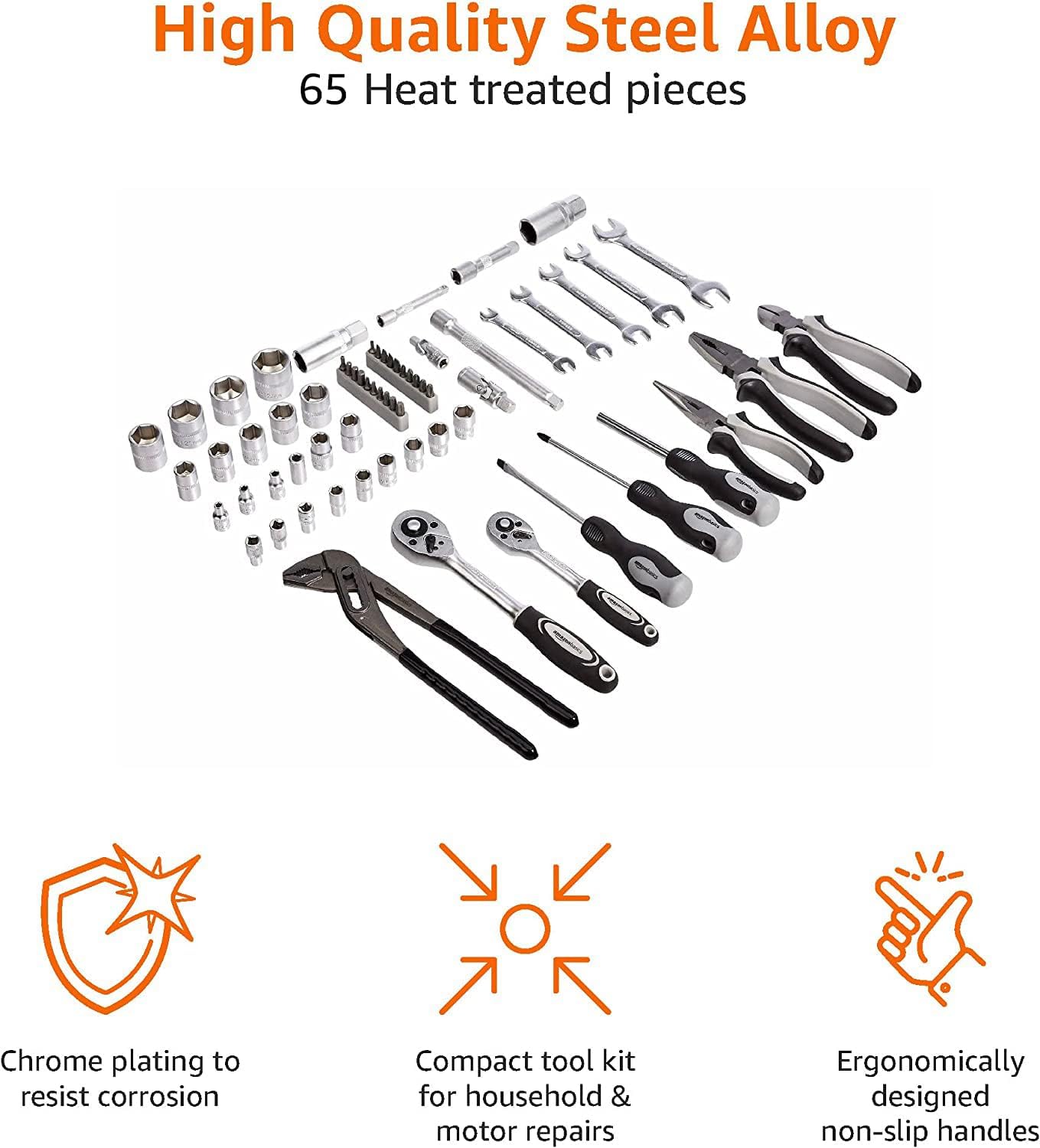 Amazon Basics 65-Piece Tool Kit — Handy Home Essential - Image 5