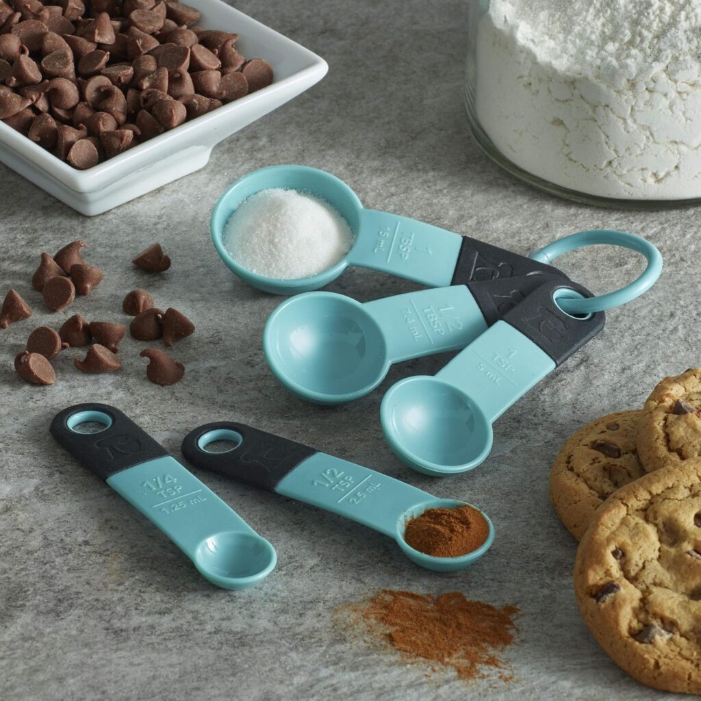 KitchenAid Classic Measuring Spoons, Set of 5, Aqua Sky/Black KitchenAid Classic Measuring Spoons, Set of 5, Aqua Sky/Black
