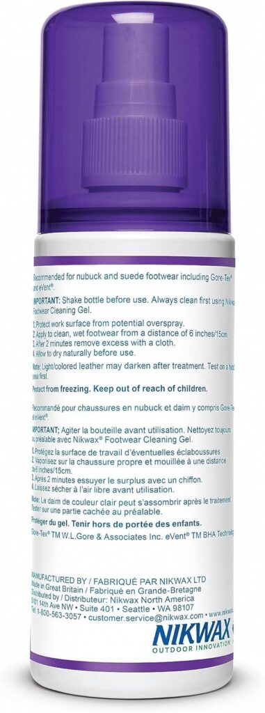Nikwax Nubuck Suede Proof, 125ml, Spray-On Waterproofing Restores DWR Water Repellency in Textured Leather Footwear, Shoe Boot Care and Rain Protection Nikwax Nubuck Suede Proof, 125ml, Spray-On Waterproofing Restores DWR Water Repellency in Textured Leather Footwear, Shoe Boot Care and Rain Protection
