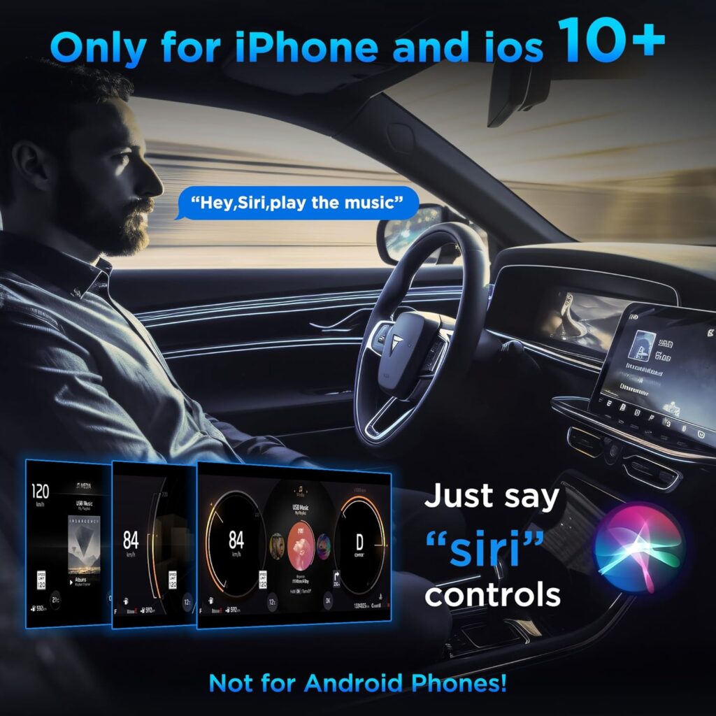 Wireless Carplay Adapter, Converts Wired to Wireless carplay Adapter for iPhone, Wireless Control Plug  Play Carplay for Cars from  for Apple iPhone iOS 10+