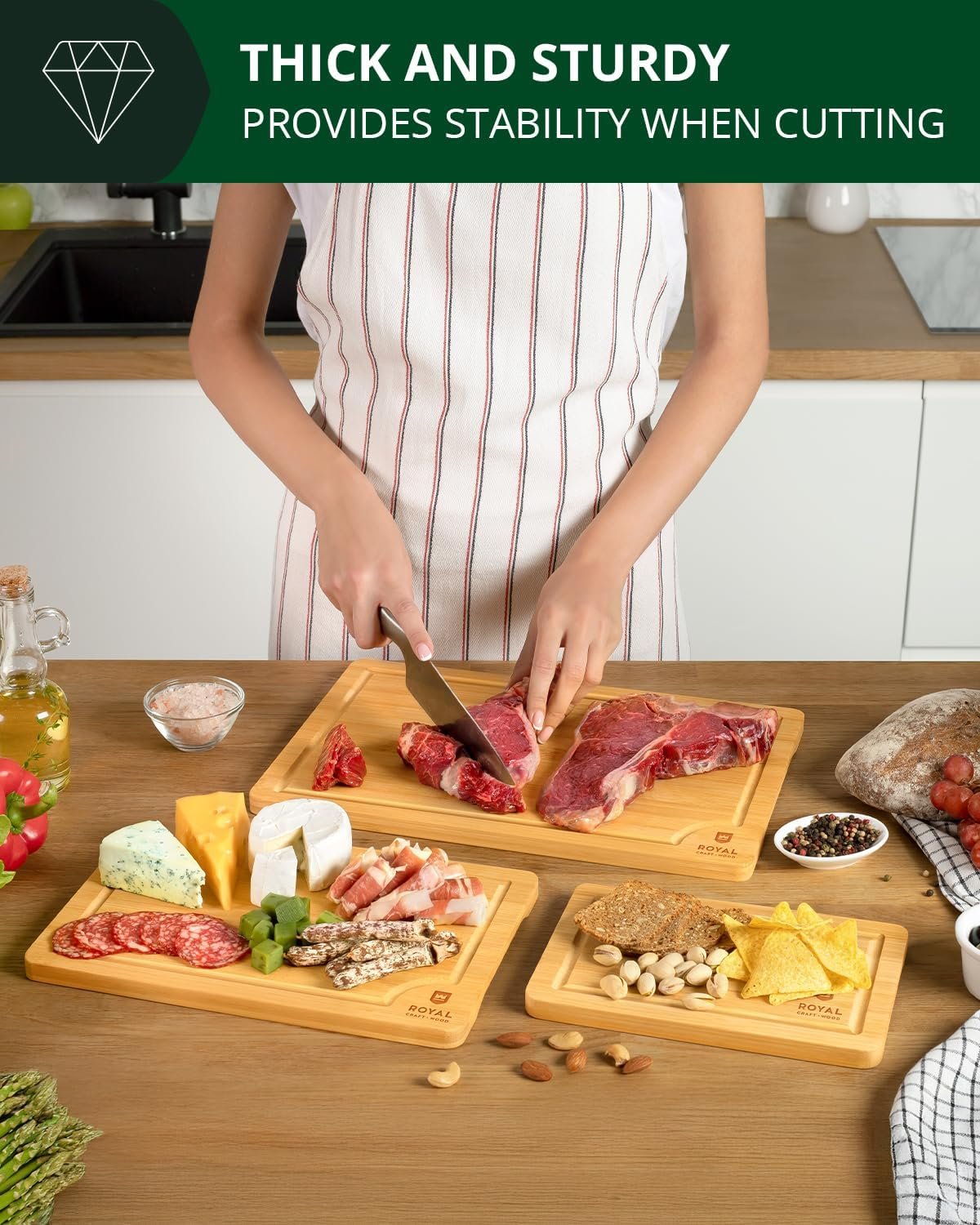 ROYAL CRAFT WOOD Wooden Cutting Boards : Versatile Kitchen Must-Have - Image 5